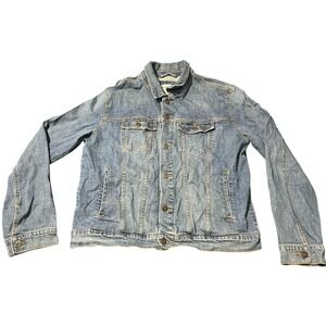 Goodfellow & Co Denim Jacket Mens XL Blue Trucker Jean Coat‎ Pockets Casual